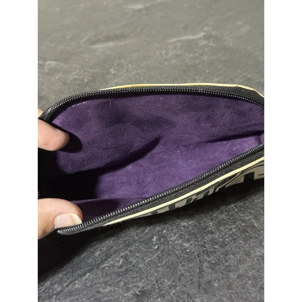 EMILIO PUCCI Eyewear Bag Case White Black Sunglasses Cosmetic Bag Purple Suede